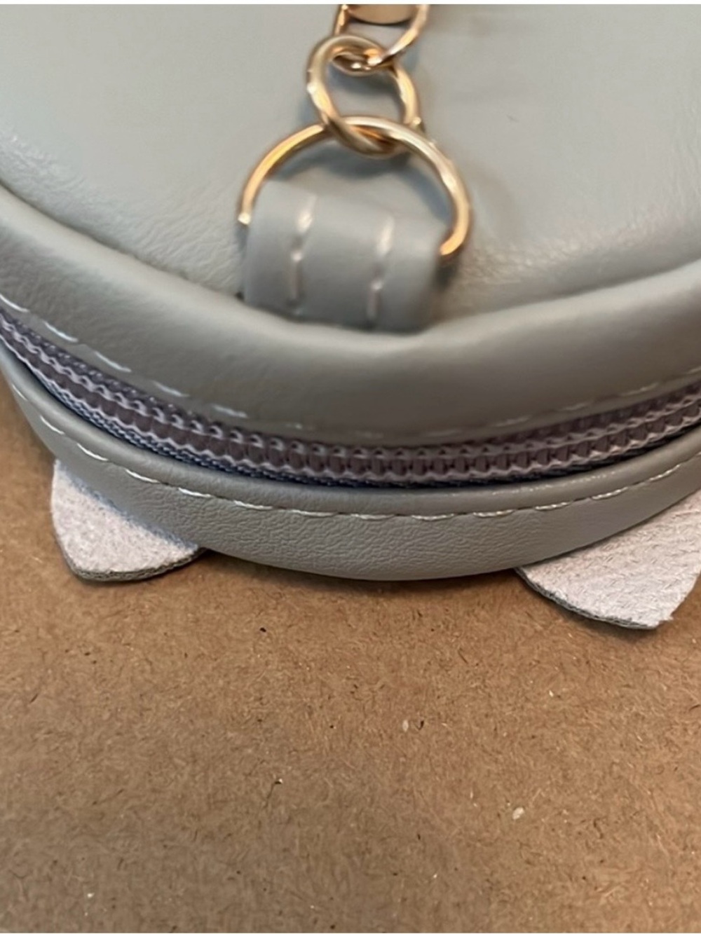 Cute Owl Coin Purse Keychain Bag Charm - Gray & White - Picture 14 of 15
